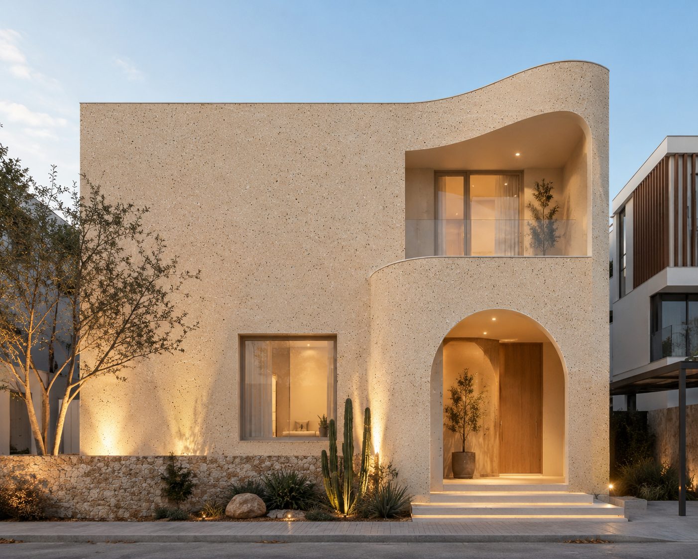 Terrazzo Exposed Aggregate UHPC Facade